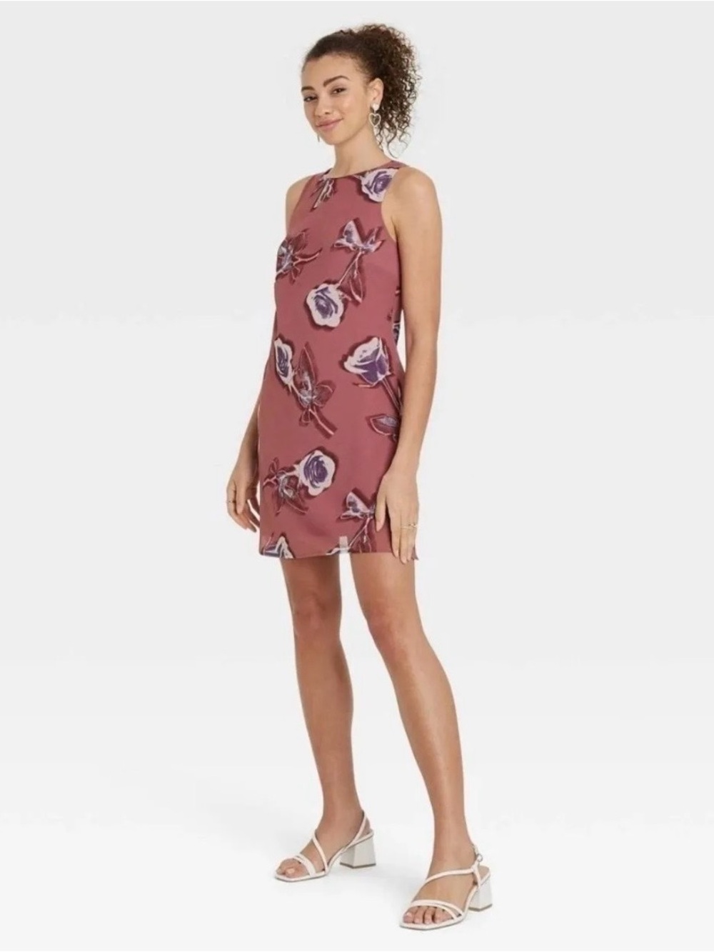 Wild Fable Women’s Mini Slip Pink Floral Dress Size XXL